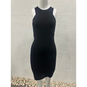 Helmut Lang Round Neck Sleeveless Sheath Mini Dress Black Women's Size  P
